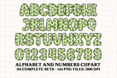 Cute Kids Monster Alphabet & Numbers doodle PNG Clipart Product Image 3