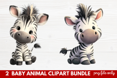 Baby Animal Clipart | Cute Nursery Wildlife PNG Illustration Product Image 1