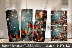 Christmas Butterfly Tumbler Design Product Image 1