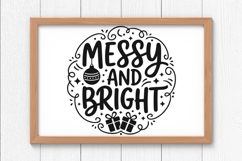 Messy And Bright Svg, Funny Christmas Holiday Svg. Product Image 8