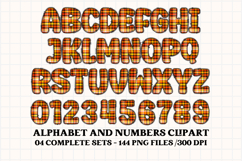 Halloween Alphabet png clipart, halloween letters doodle Product Image 3
