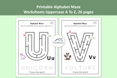 26 Page Printable Alphabet Maze Worksheets Product Image 9
