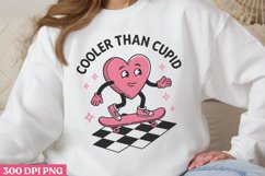 Cooler than cupid PNG,Cute Kids Valentines Day Retro PNG Product Image 1