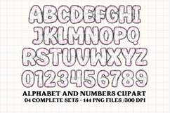 Valentine Alphabet Clip Art, valentines day letters doodle Product Image 3