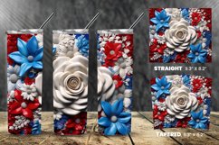 4th of July 3D Floral Sublimation Wrap Bundle Product Image 9