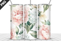 Flowers Tumbler Wrap | Sublimation Design | Tumbler PNG Product Image 1