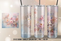 Valentine Rose Tumbler Wrap Sublimation|Skinny Tumbler Product Image 3