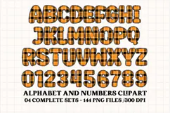 Halloween Alphabet png clipart, halloween letters doodle Product Image 3