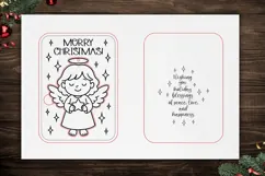 Christmas Angel Card Ornament SVG | Laser Cut | Glowforge Product Image 2