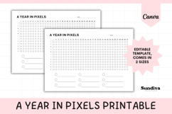 Editable A Year In Pixels Sheet Template 3 Product Image 1