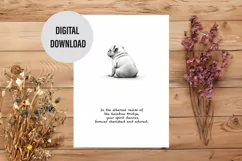 Bulldog dog sympathy, Digital download, Pet sympathy card Product Image 1