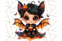 Halloween Fairy Clipart PNG, Cute Chibi Fairy Art Clip Art Product Image 5