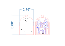 Christmas Ornaments Bundle SVG laser cut files for Glowforge Product Image 9