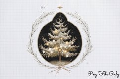 Gold and Black Christmas Clipart Bundle PNG Product Image 10