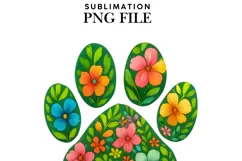 Paw Dog Print Sublimation PNG, Graphic Illustration Crafts Product Image 5