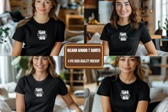 Gildan 64000 Model Mockup, Gildan White TShirt Mockup Product Image 1