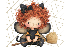 Halloween Fairy Clipart PNG, Spooky Cute Character Art Product Image 5