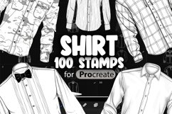 100 Procreate Shirt Stamp Brushes Product Image 1