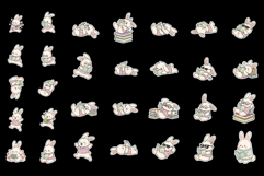 Easter Bunny Reading Stickers Product Image 4