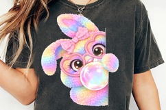 Yarn Crochet Easter Bunny PNG, Happy Easter PNG, Easter PNG Product Image 2