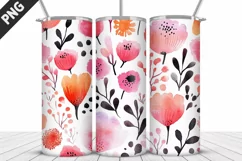 Flowers Tumbler Wrap | Sublimation Design | Tumble PNG Product Image 2