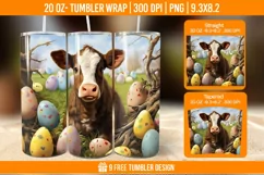 3D Highland Cow Tumbler Designs, Sublimation Wrap Product Image 1