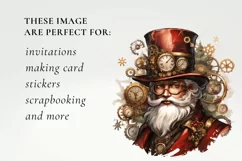 Steampunk Santa Claus Clipart, Santa Claus steampunk png Product Image 3