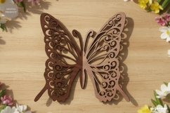 3D Floral Butterfly Lasser Cut | Glowforge | SVG Product Image 1