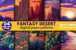 Fantasy Desert Background Digital Paper Bundle PNG Product Image 10