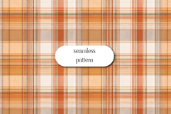 Warm Autumn Plaid Pattern | Seamless Tartan Digital Paper Product Image 1