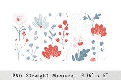 Flowers glass can wrap, Floral 16 oz Libbey Sublimation Product Image 2