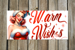 Christmas Pin up Girl | 4 vintage Sublimation Mug design PL2 Product Image 5