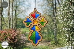 Cross Suncatcher Laser Cut Bundle | Religious Ornament | SVG Product Image 9