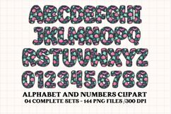 Halloween Alphabet png clipart, halloween letters doodle Product Image 3