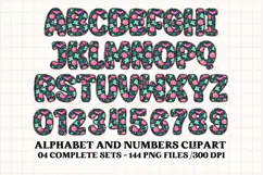 Halloween Alphabet png clipart, halloween letters doodle Product Image 3
