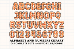 Fall Autumn Alphabet png clipart, fall autumn letters doodle Product Image 3