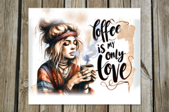 Coffee girl | 4 skinny tumbler Sublimation designs PL2 Product Image 5