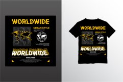 Worldwide writing design, suitable for screen printing Product Image 1