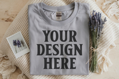 Ash Gildan 5000 Flat Lay Tshirt Mockup, G5000 mockup, trandy Product Image 1