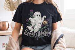 Spooky and Unbothered PNG, Rhinestone Ghost Sublimation Product Image 8