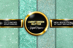 lmint green glitter Digital Papers - 04 variations Product Image 1