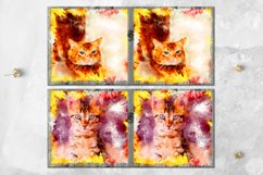 Watercolor Cats designs | Mug Sublimation design bundle, JPG Product Image 9