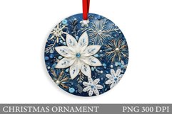 Embroidery Snowflakes Ornament . Christmas Ornament Design Product Image 1