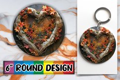 Heartfelt Summer Landscape Circle Design Sublimation Product Image 1