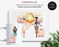 Travel Girl Clipart Portrait Creator Product Image 5