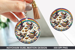 Halloween Keychain Sublimation - Halloween Keychain PNG Product Image 1