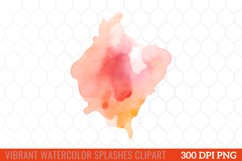 Vibrant Watercolor Splashes Clipart Product Image 1