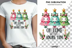Oh Come Let Us Adore Him PNG | Christian Coquette Christmas Product Image 1