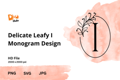 Delicate Leafy Monogram Design Product Image 1