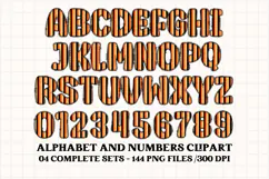 Halloween Alphabet png clipart, halloween letters doodle Product Image 3